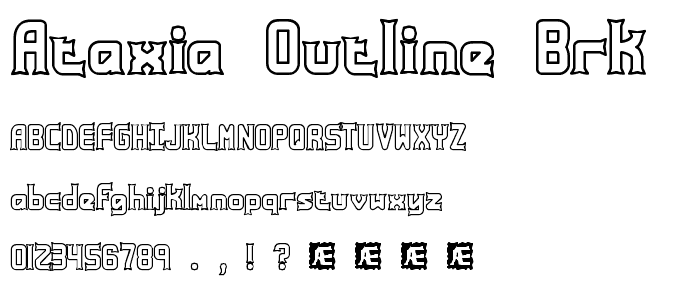 Ataxia Outline BRK font